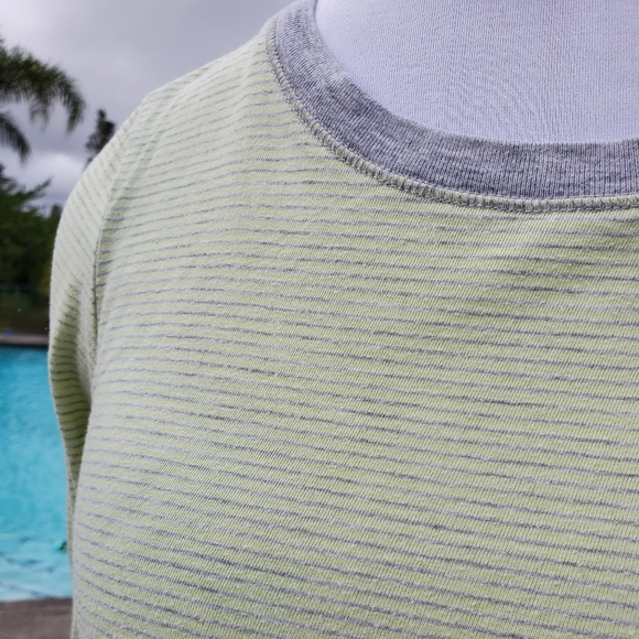 Mossimo striped long sleeve shirt sz M, gray/green - Picture 4 of 16